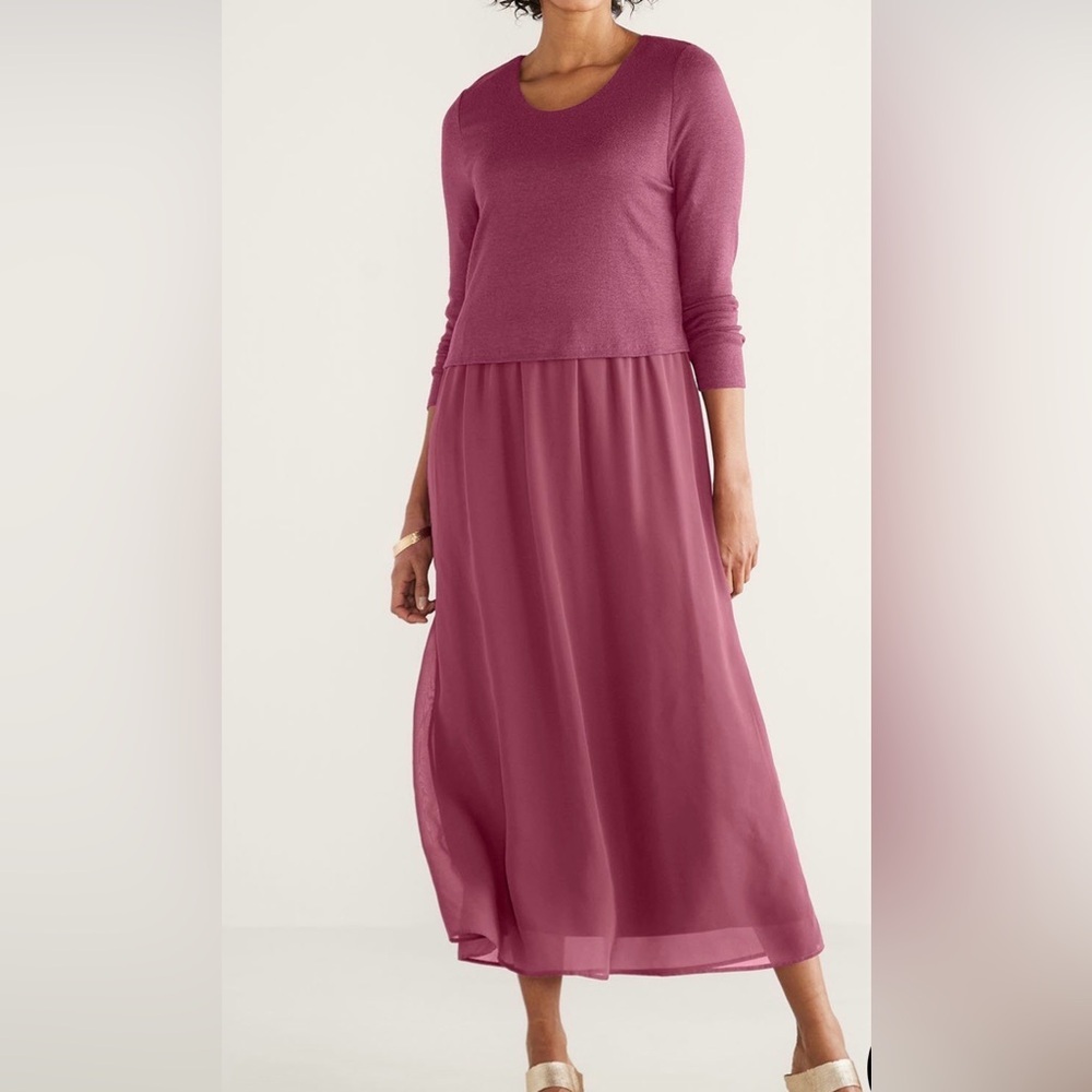 Soft Surroundings Cassie sweater maxi dress, medium